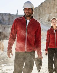 Rote Fleece Jacke Herren